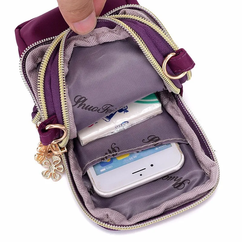 Casual Wasserdichte Nylon Umhängetaschen Frauen Messenger Schulter Tasche Weibliche Kleine Handy Handtaschen Geldbörsen Sport Tasche Tasche – Detail 33