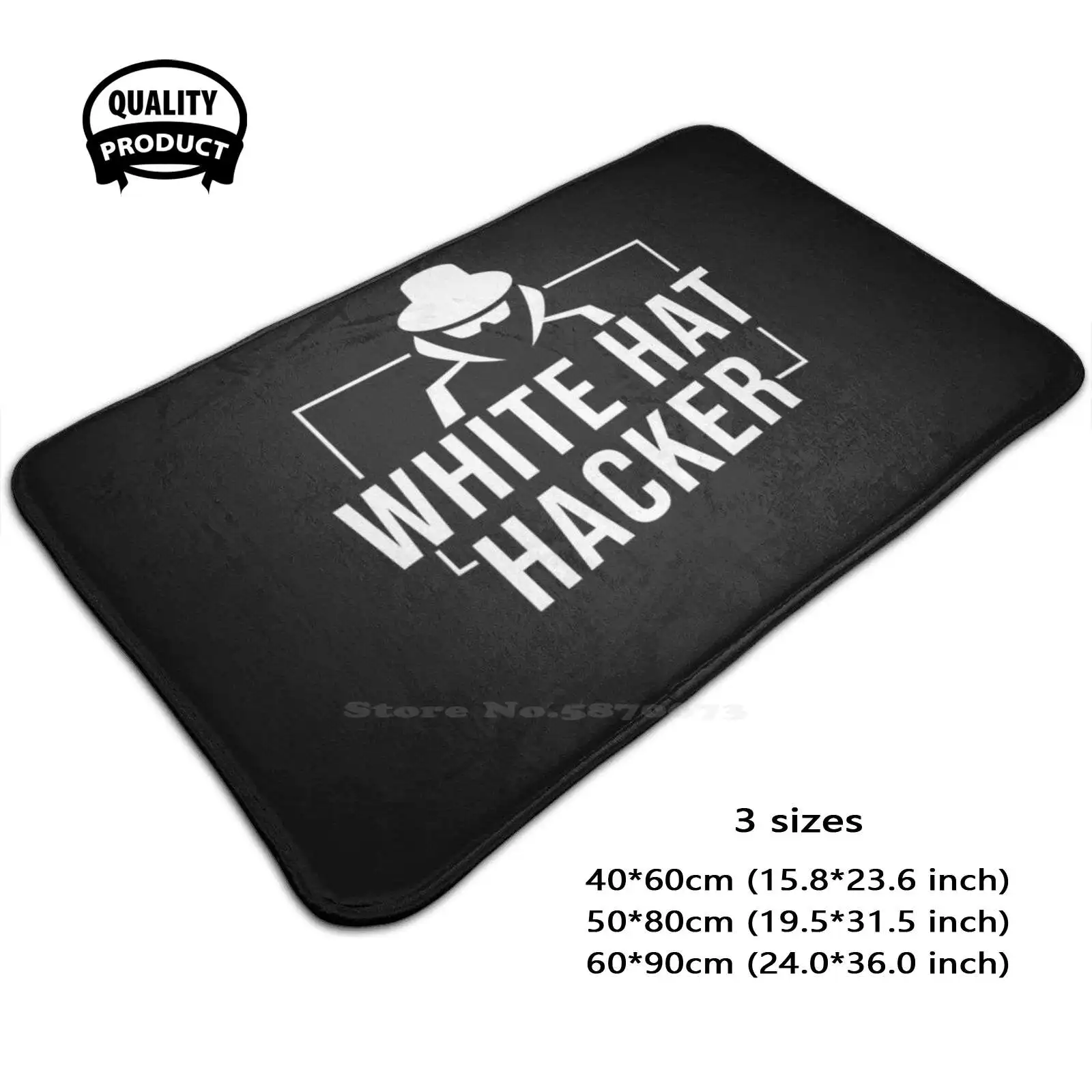 

White Hat Hacker Ethical Hacker Cybersecurity Soft Cushion Home Carpet Door Mat Car Rug White Hat Hacker Ethical Hacker