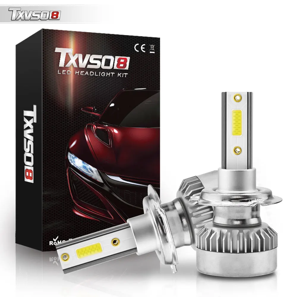 TXVSO8 6000K H7 Led Headlight Bulb 55W Universal 12V 360 Degree Car Lights Mini Diode Lamps 20000LM Ampoule Led H7 Voiture