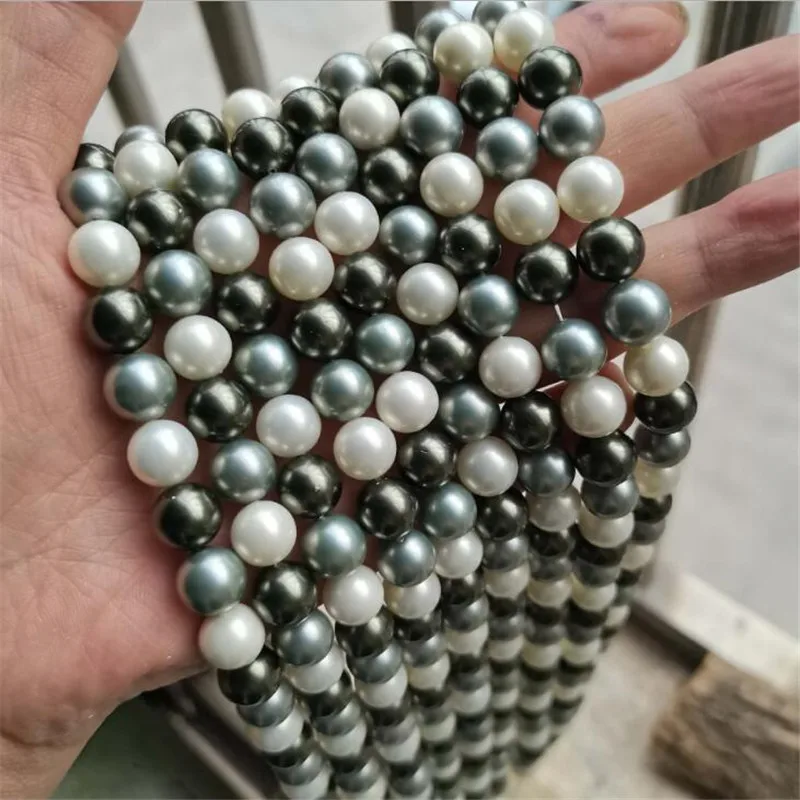 Multicolor Shell Pearl Beads Natural Round Loose Spacer Finding Beads For Jewelry Making Diy Necklace Bracelet 15\