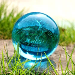 30mm-100mm Crystal Ball Quartz Glass Aquamarine Ball Spheres Glass Ball Photography Balls Crystal Craft Decor Feng Shui