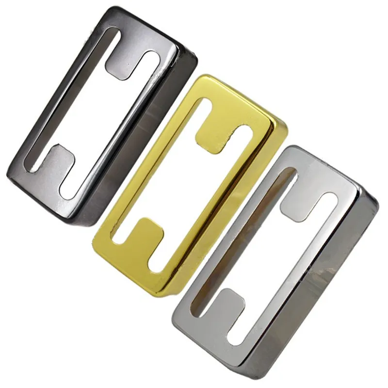 2Pcs/lot  Mini H-type Hole Brass Guitar Pickup Humbucker Cover for Electric Guitar Chrome  Black  Gold Width 32mmxLength 71.5mm