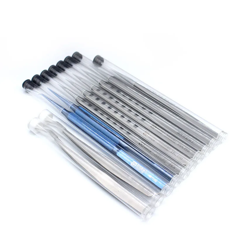 Amaoe Higher Quality Stainless Steel Precision Tweezers Set Straight/Curved For Motherboard Fingerprint Repair Tools