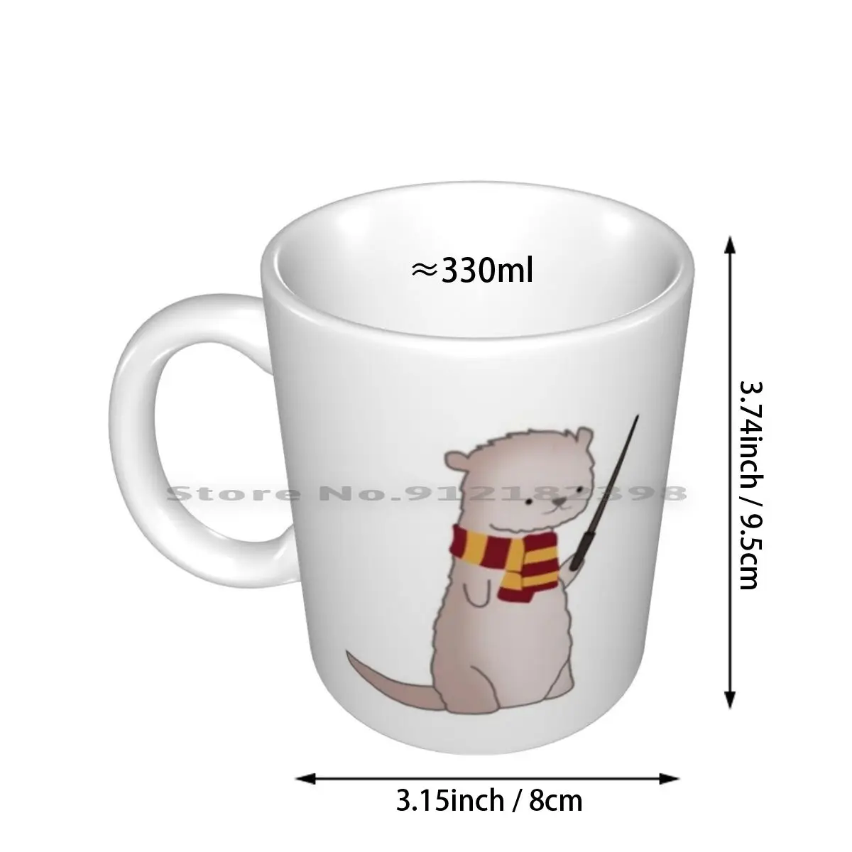 Otter Ceramic Mugs Coffee Cups Milk Tea Mug Pawter Paws Granger Weasley Griffendor Godric Dobby Albus Lightning Magic Wizardry