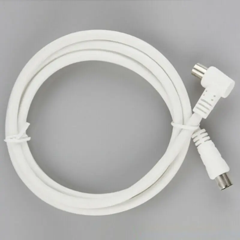 White RF single Coax Cable TV RF cable 1m 1.5m 2m RCA Coaxial 1pc Antenna Aerial Lead Cable Male to Male