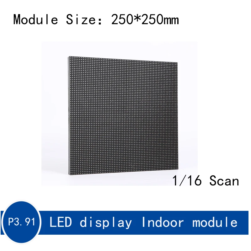 8Pcs/lot P3.91 Indoor 1/16Scan Full color LED display Module , LED display panel 250 * 250 mm