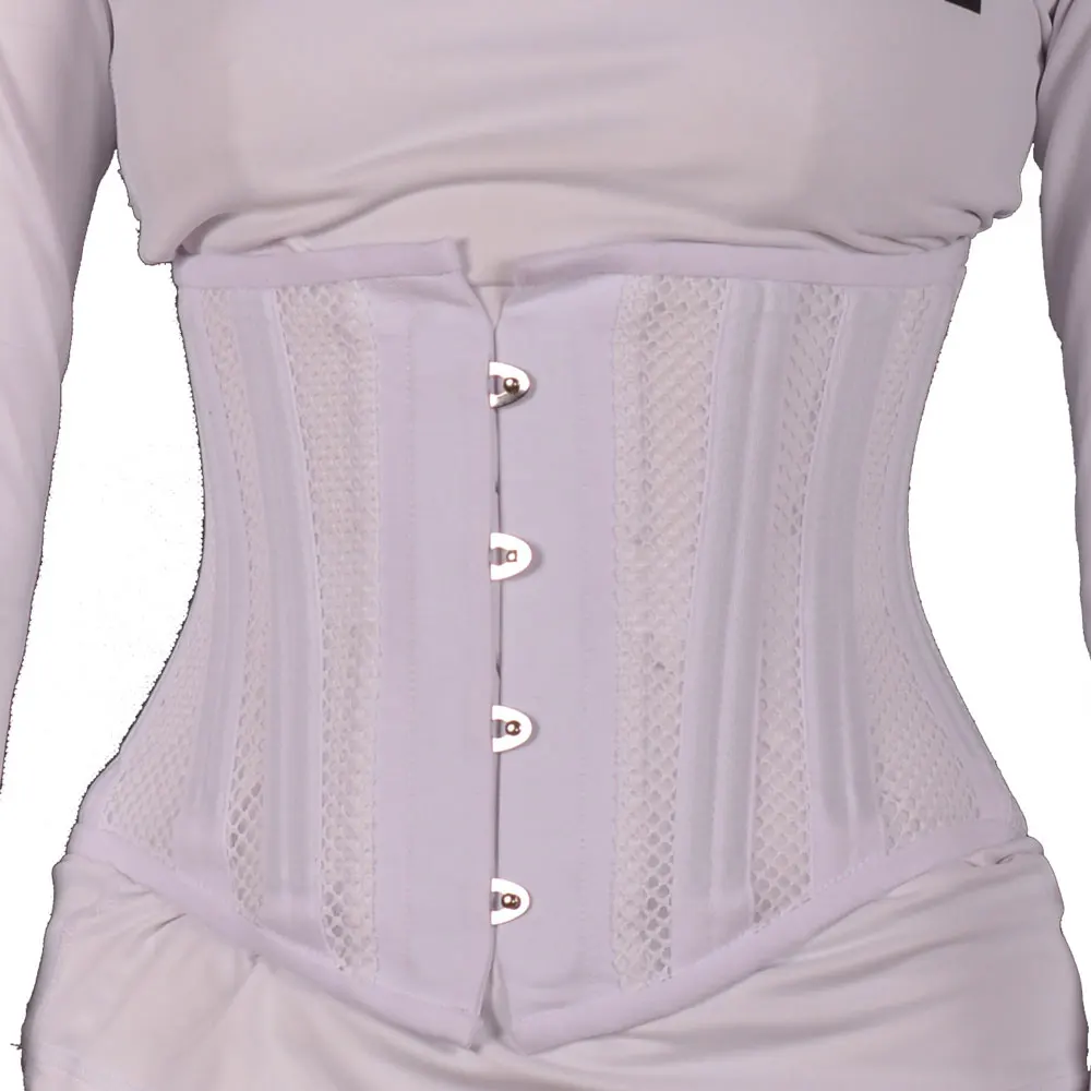 

Mesh Lace Waist Trainer with 4-Hook Steel Boning for Body Shaping And Postpartum Recovery Corset