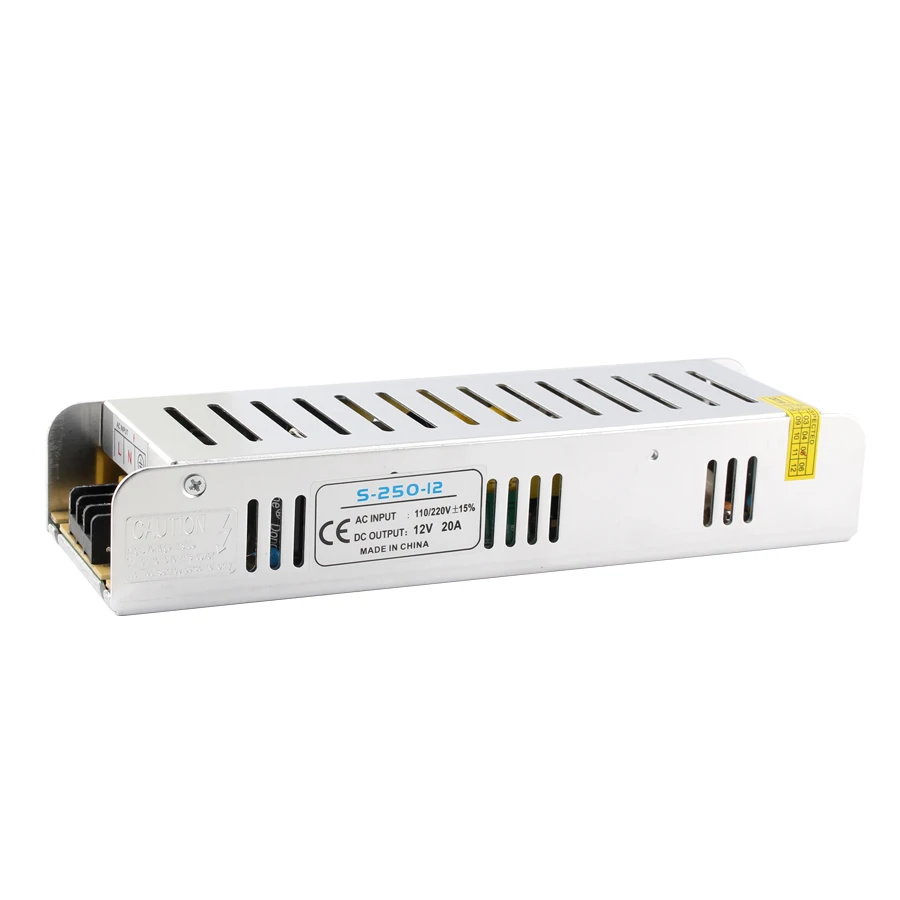 Long Bench Transformer AC TO DC 220V 12V 24V 3A 5A 8.5A 10A 12.5A 15A 20A 30A Switching Power Supply Converter 12V Power Voltage