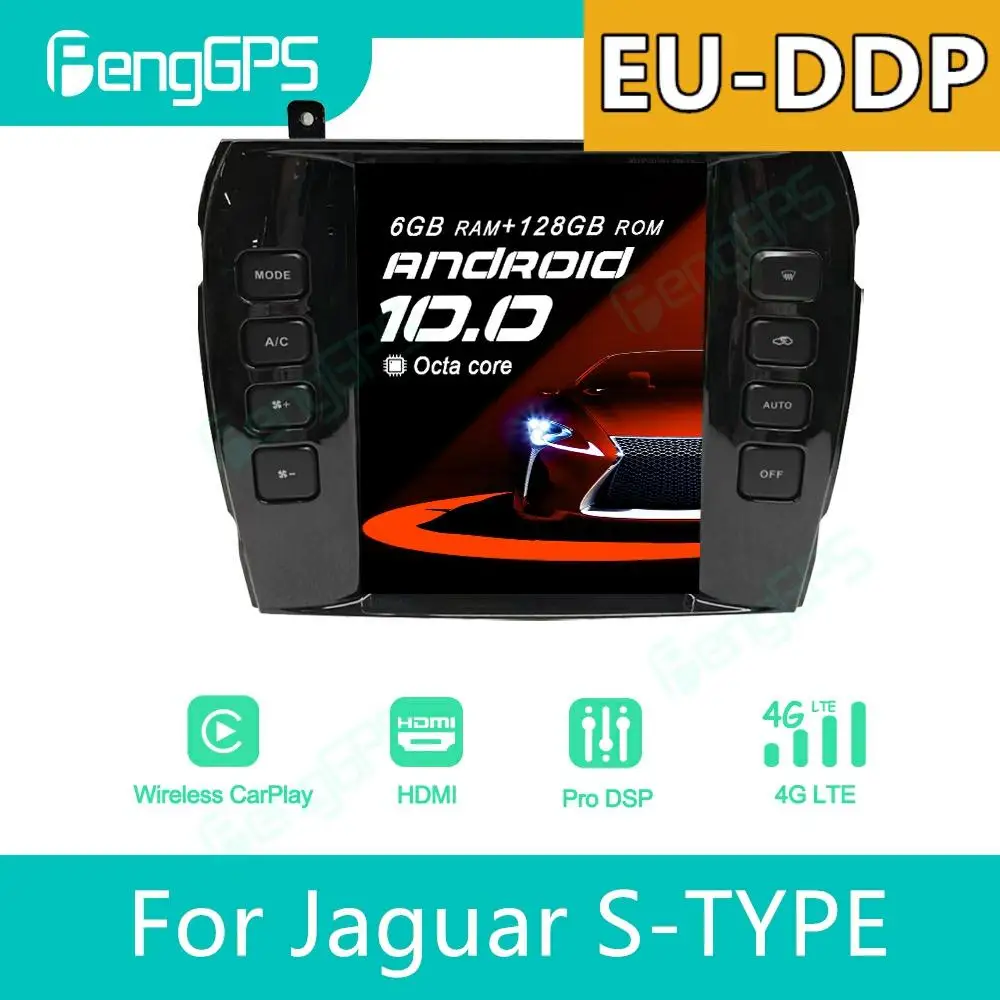 

Для Jaguar S-TYPE Android автомобильное радио Авторадио 2 din GPS мультимедийный плеер стерео Navi Unit 6GB 128GB