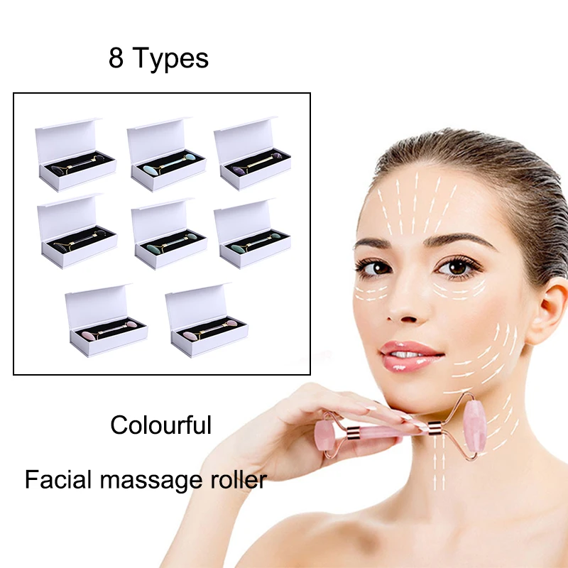 Natuurlijke Jade Beauty Tools Facial Massager Roller Lmprove Slappe Huid Ontspannen Lift De Huid Anti Rimpel Gezicht Hals Schoonheid Massager