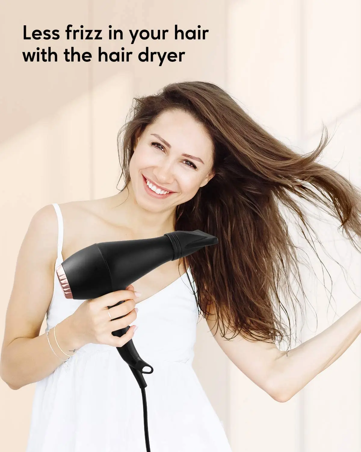 KIPOZI KP9908Hair Dryer Electric Powerful Blower Hair Salon Blow Dryer Hair Care Fast Dry with Accessories Lightweight Low Noise