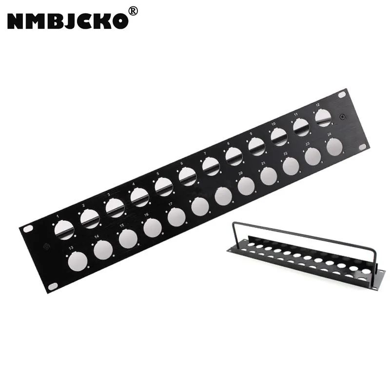 NMBJCKO 2U24CH Ethercon D-Series Panel Mount Jack Chassis Panel Mount Connector with D-series rack panel