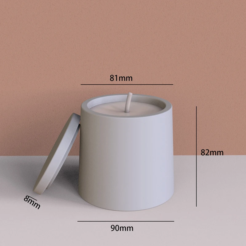 Concrete Candlestick Silicone Mold Creative furniture Design Cement Candle Cup Wax  mold DIY Storage Box Silicone Molds