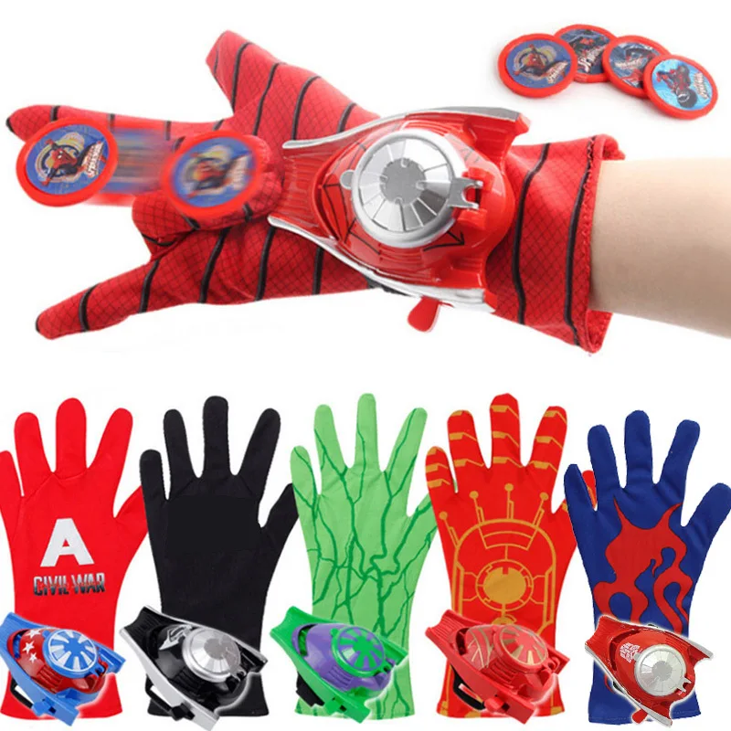 

Marvel's The Avengers Iron Man Captain America Spider-Man The Hulk Card launcher glove toy The best birthday present for boys