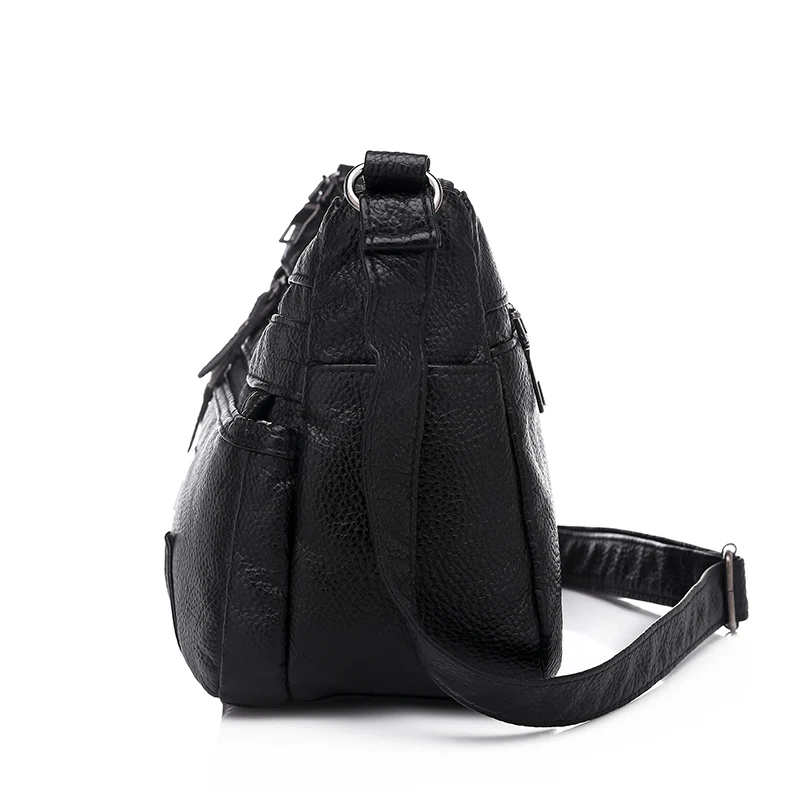 Women's PU Leather Casual Shoulder Bags Multi-layer Crossbody Bag High Quality Small Messenger Bags Handbag Purses For Female