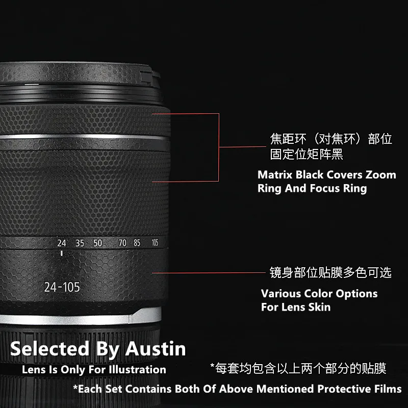 Lens Decal Skin Wrap Film For Canon RF24-105F4-7.1 STM Protector Anti-scratch Coat Cover Case Sticker