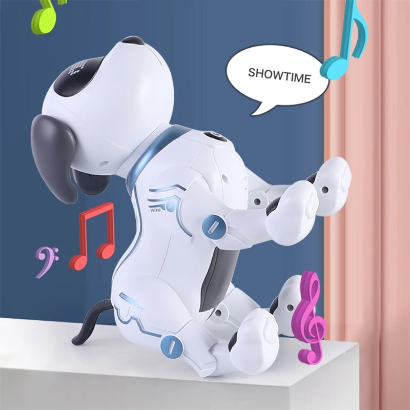 Jouet intelligent à télécommande pour chien, cascadeur robotique RC, chiot dansant, Programmable, avec son, cadeau interactif, apparence créative et Cool