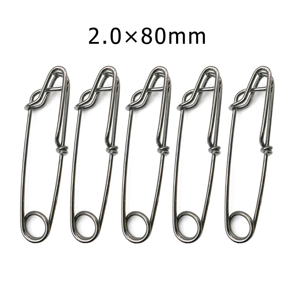 5x Long Line Clips Snap Swivel Longline Branch Hanger Tuna Fishing Connectors Stainless Steel Snaps Swivels Tackle Accessories