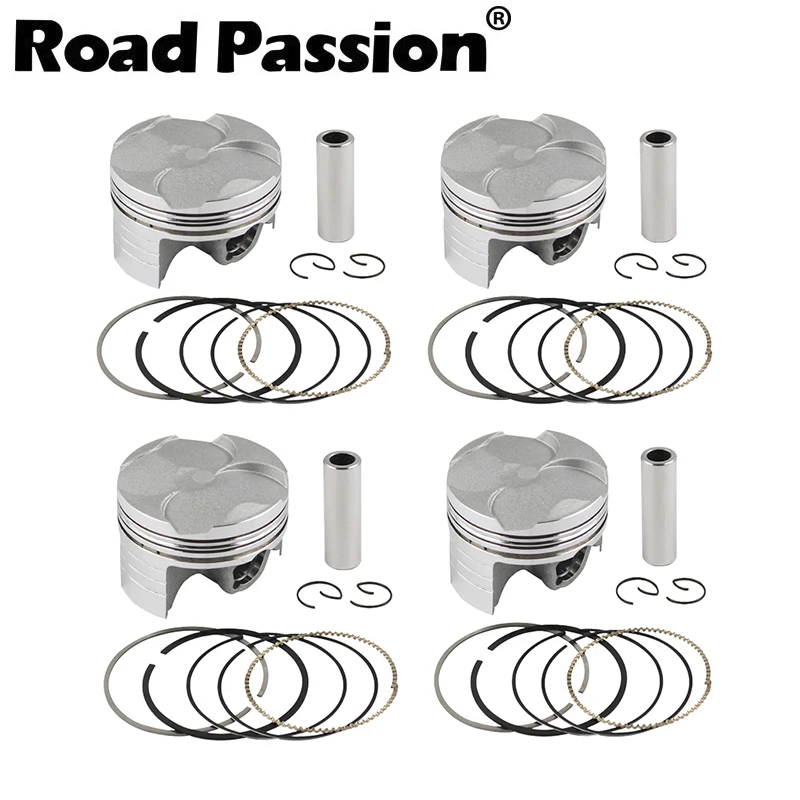 Motorcycle  Accessories 4 Sets Pistons Kit & Rings Bore Size 67mm for HONDA CBR600 F5 2003-2006 CBR600RR 2003-2005 13101-MEE-000