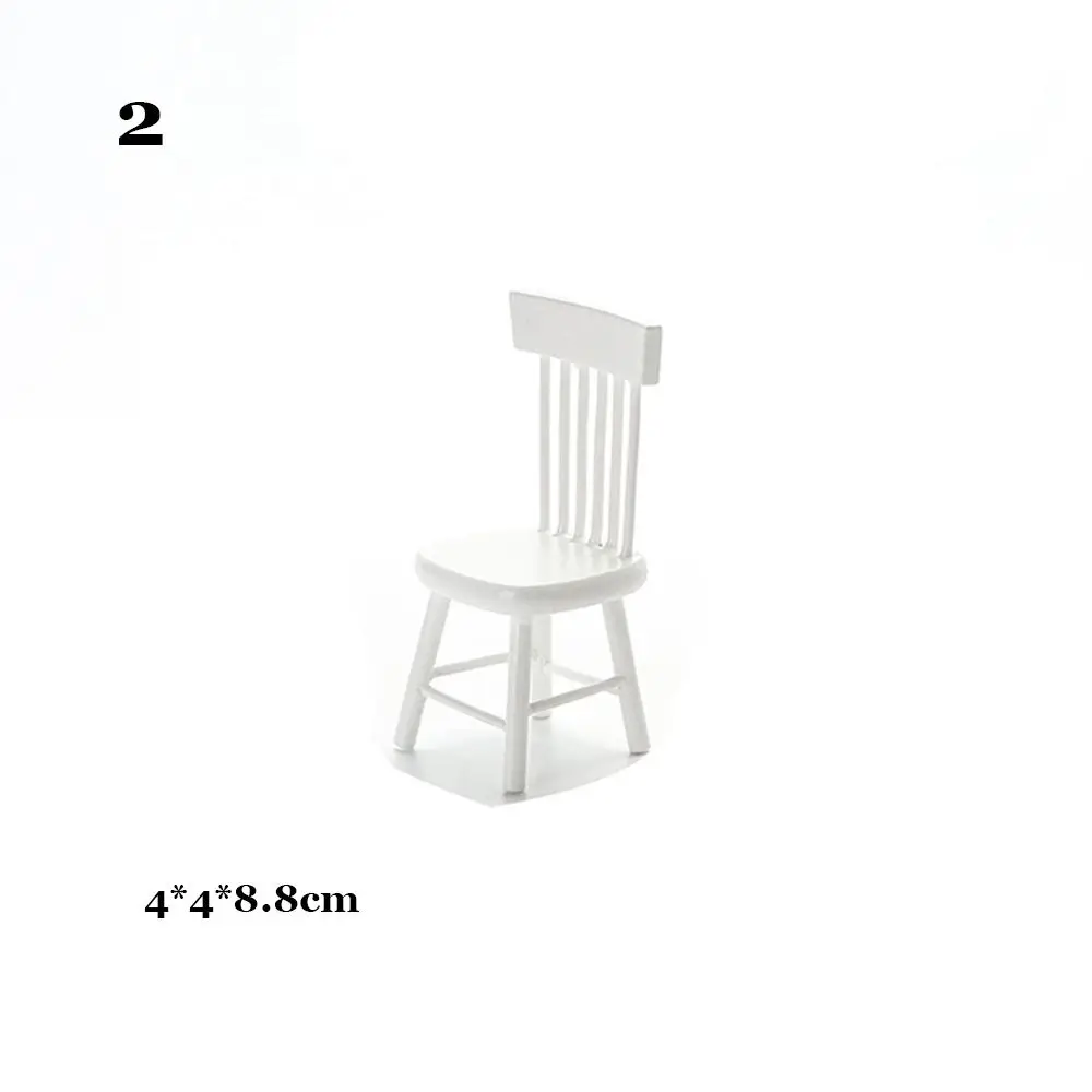 

Mini Accessories 1/12 Dollhouse Wooden Table Table Furniture Toys Simulation chair Doll House Decoration