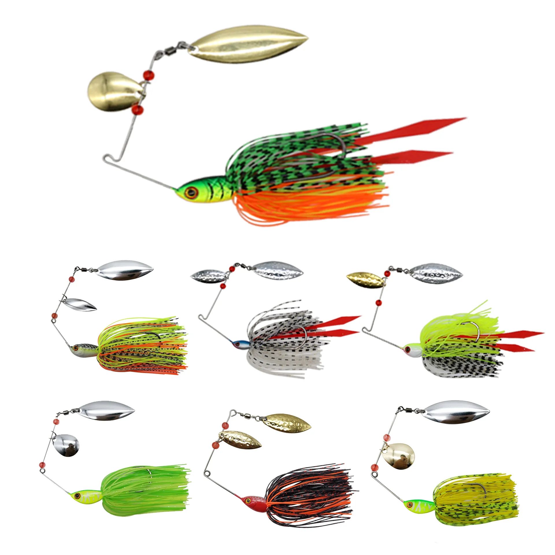 Mycena 16G & 18G & 21G Spinner Aas Bas Jig Chatter Aas Vissen Lokken Chatterbait Vissen Kit wobblers Voor Bass Visgerei