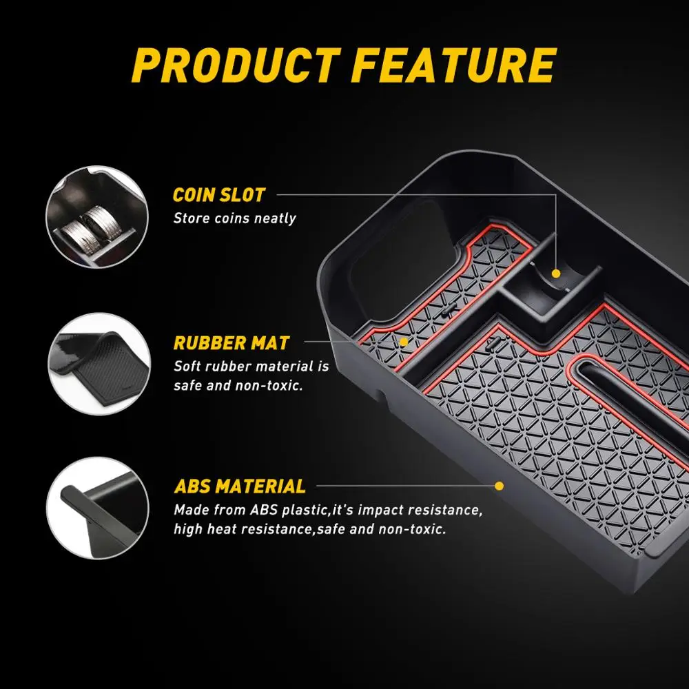 Car Central Storage Box Broadhurst Armrest Remoulded Car Glove Storage Box For Toyota RAV4 2019 2020 Accessories Auto Styling
