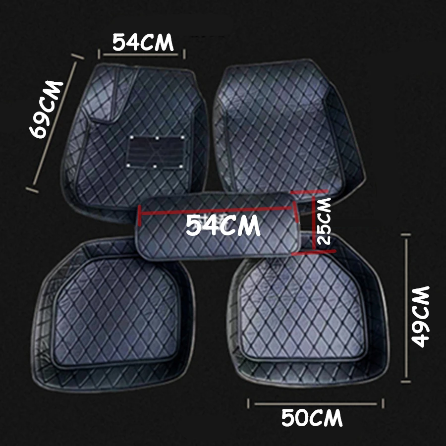 Universal Fit RHD LHD High Side Car Floor Mat Liner For AUDI Q3 Q5 A1 A4 A7 SQ5 A6 S7 S8 A3 Q7 TT Q4 e-tron Q8 S1 S3 RS4 RS6 RS7