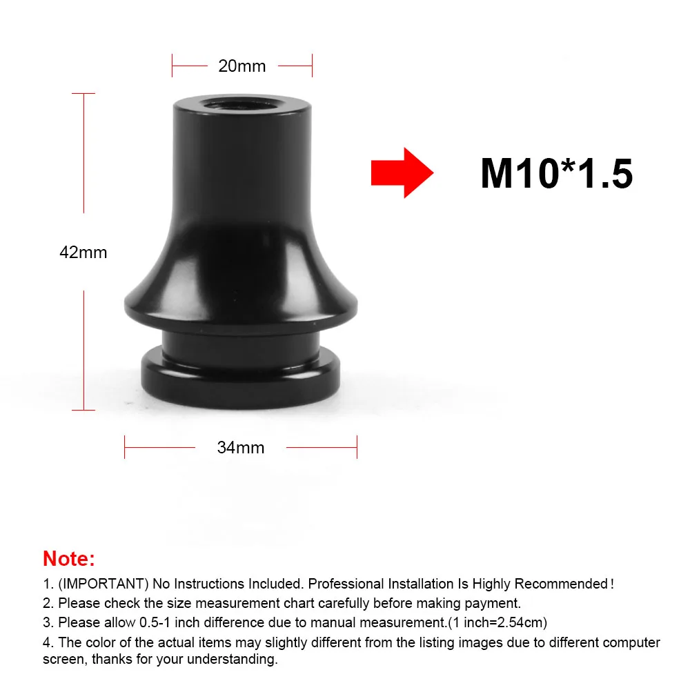 Universal M10X1.25 M10X1.5 M12X1.25 Thread Shift Knob Boot Retainer Adapter Manual Gear Shifter