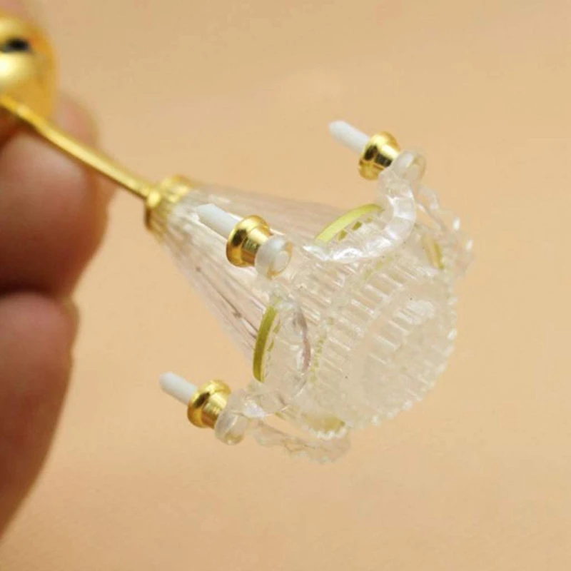 Lustre LED Miniature Pour Maison De Poupée 1/12 – Plafonnier à Pile Pour Décoration D'Intérieur Miniature