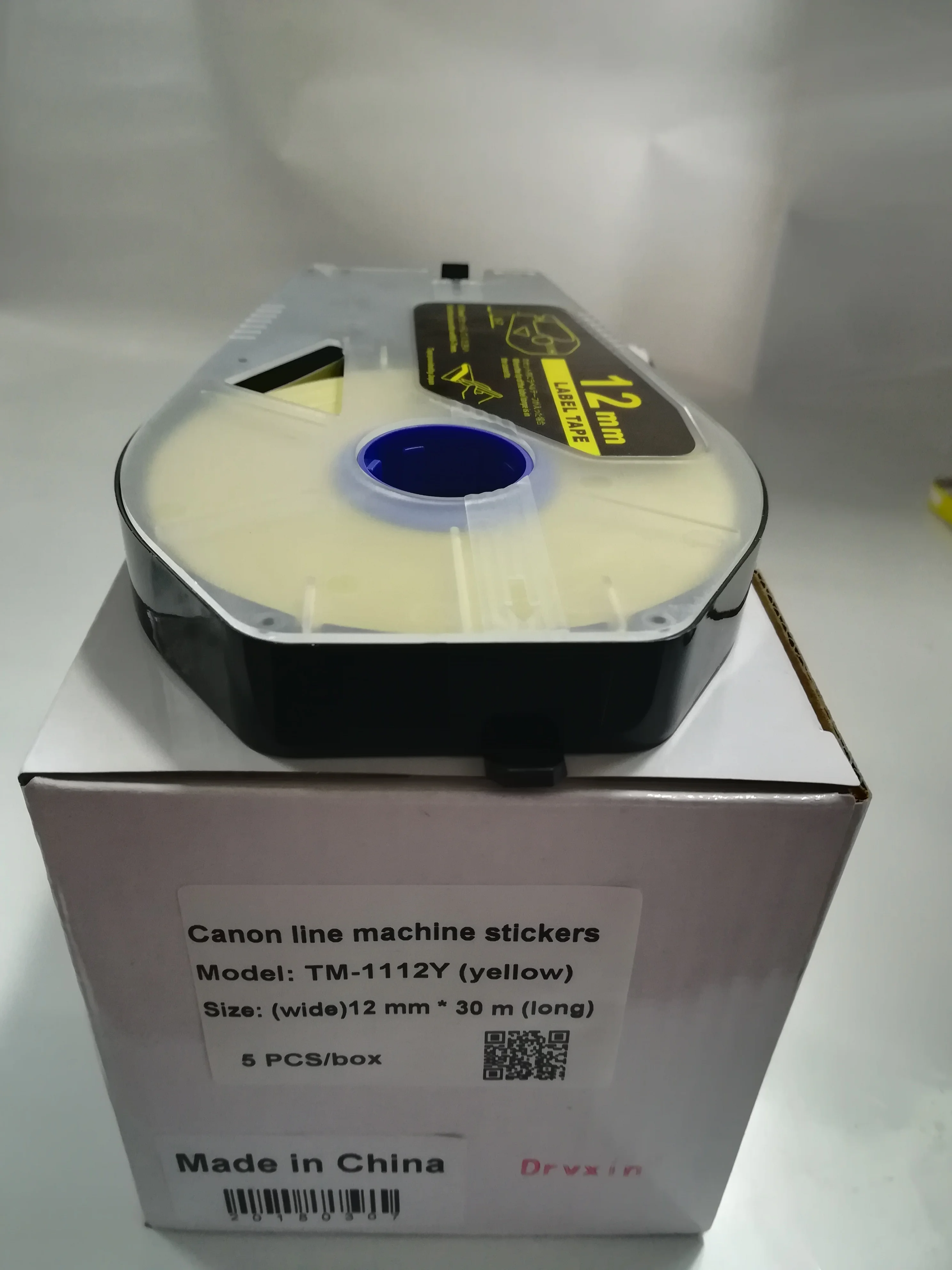 TM-1112Y de cassette d'étiquette IL Mk2500 (12mm + jaune) pour l'imprimante d'identification de câble d'imprimante à ruban, uy1500, uy2100, m-1pro IV, uy2600