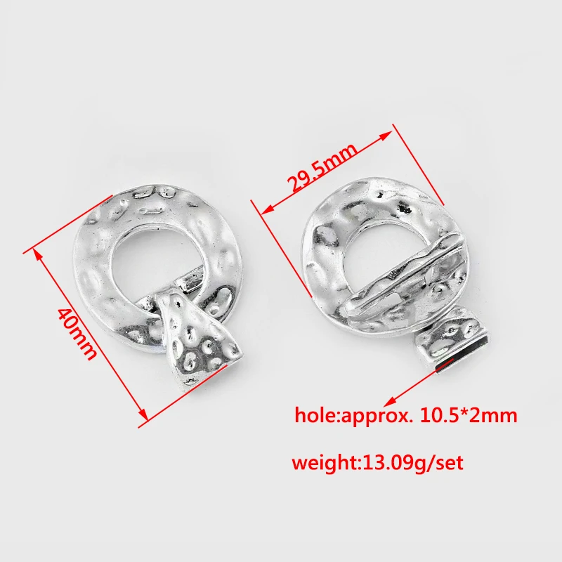 3sets Jewelry Components Hammered Craft T-Toggle Clasp Hooks Clasps Jewelry For DIY Bracelet Jewelry Making Findings Material