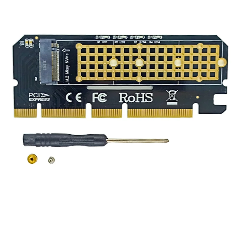 PCI-E to M.2 Adapter Card NVME Solid-state Ngff Hard Disk 2280 Conversion M2 Expansion Card Pcie X4 X16