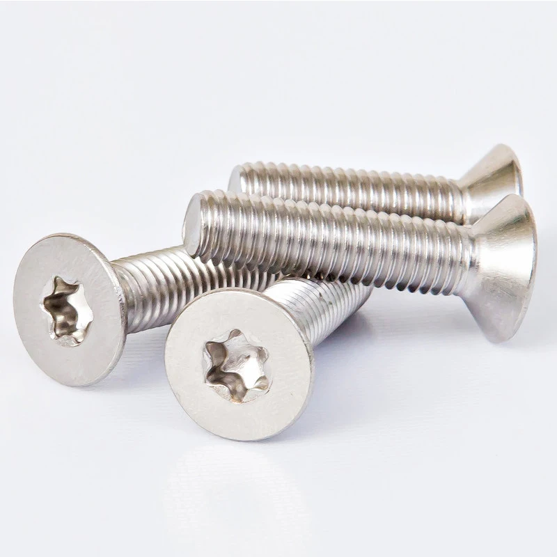 

10/50pcs M1.6 M2 M2.5 M3 M4 M5 M6 M8 304 A2-70 stainless steel GB2673 Six-Lobe Torx Flat Countersunk Head Screw Six Lobe Bolt