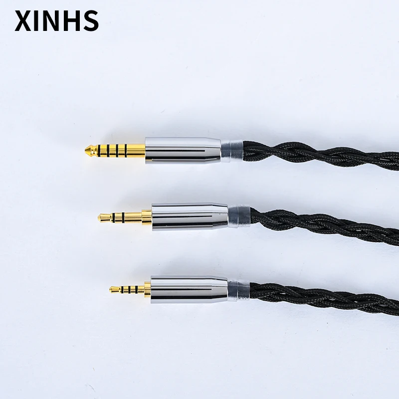 HIFI 4 fili singolo cristallo rame placcato oro sostituzione cuffie cavo di aggiornamento MMCX cavo di aggiornamento Audio a 2 Pin