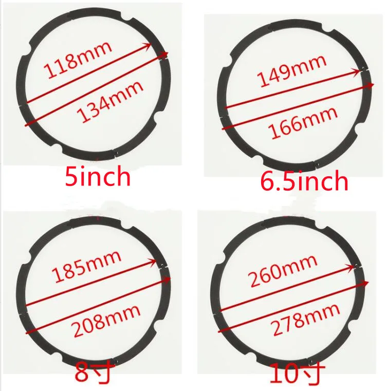 GHXAMP Speaker Crimping Bead Surround Side Repair Parts EVA for 6.5 Inch 8 Inch 10 inch 12 inch Speaker Special Crimp 2Sets/8pcs