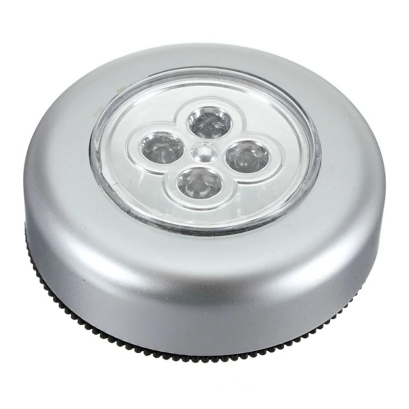 2 ชิ้น/ล็อต 4LED TOUCH โคมไฟตู้ Night Light สัมผัสไฟไร้สายแบตเตอรี่ไฟผนังสำหรับห้องนอน Passway
