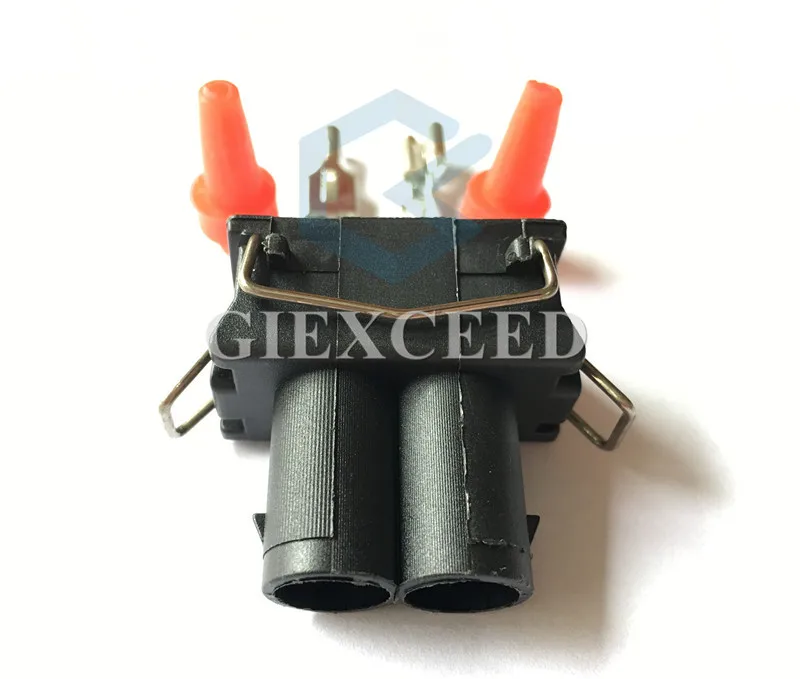 2 Sets 2 Pin AC Assembly 357 951 772 Automotive Connector 15363600 357951772 Sound Horn Female Plug For VW