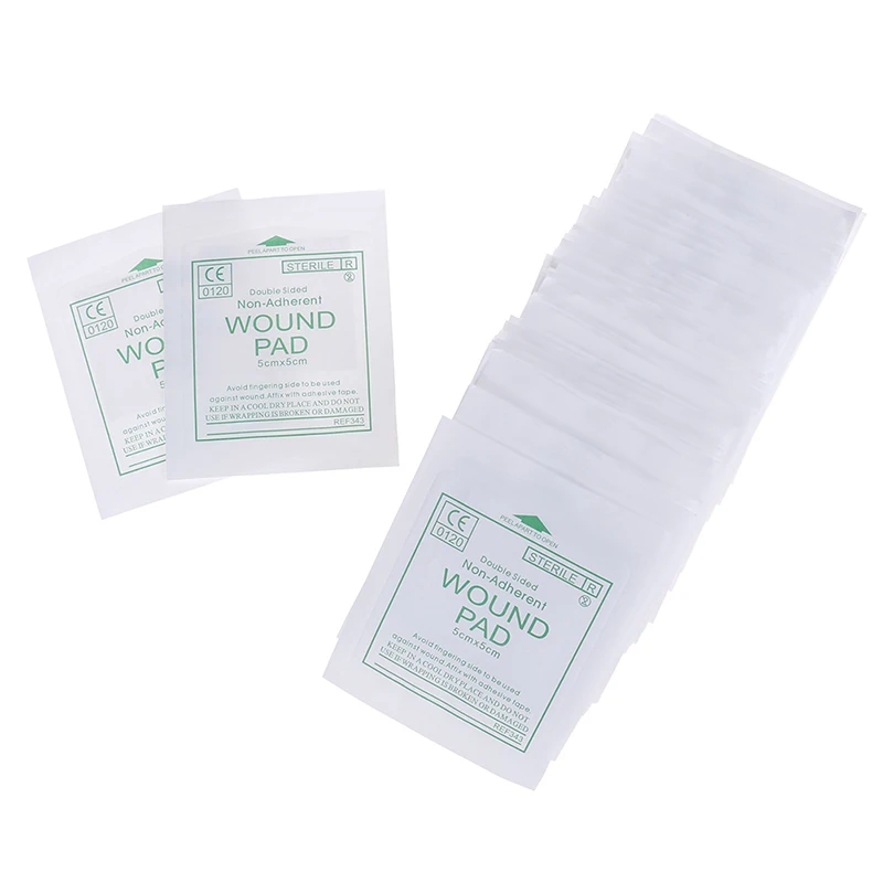 50 pcs/lot Gauze Pad Cotton First Aid Waterproof Wound Dressing Sterile Medical Gauze Pad Wound Care Supplies