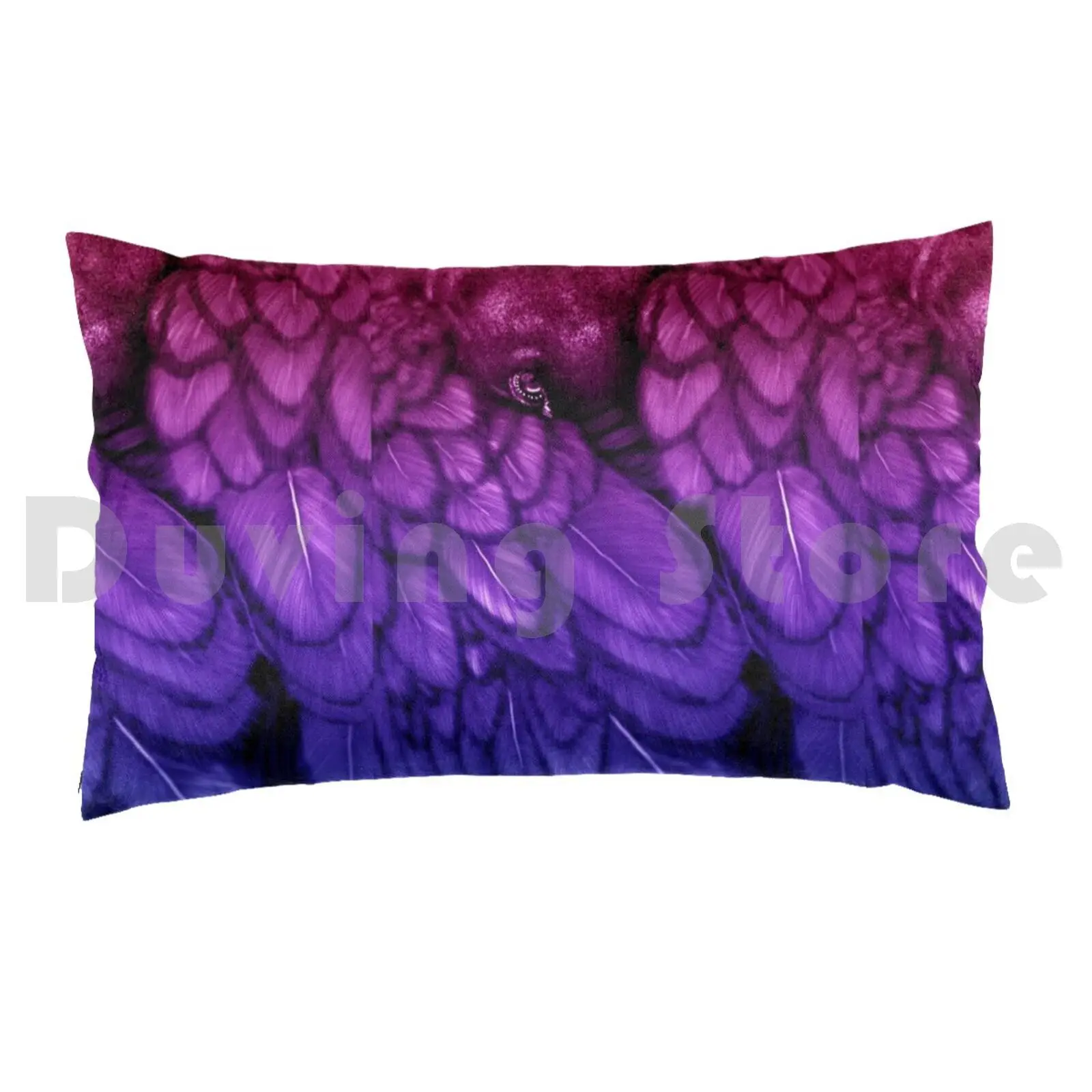 كيس وسادة Blackbird-Bi Pride Edition مقاس 20 * 30 بوصة Blackbird Raven Crow أزرق وردي أرجواني فخر Queer ثنائي الجنس #2