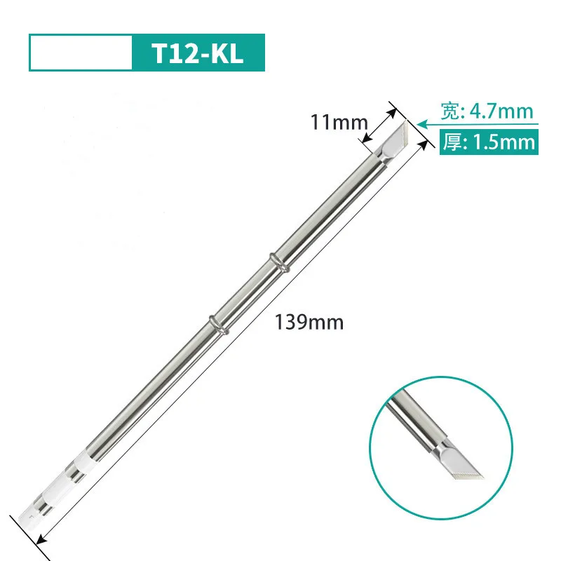 Ponta de ferro para solda série t12 k, para hakko fx951 stc e stm32 oled, ponta de ferro para solda elétrica