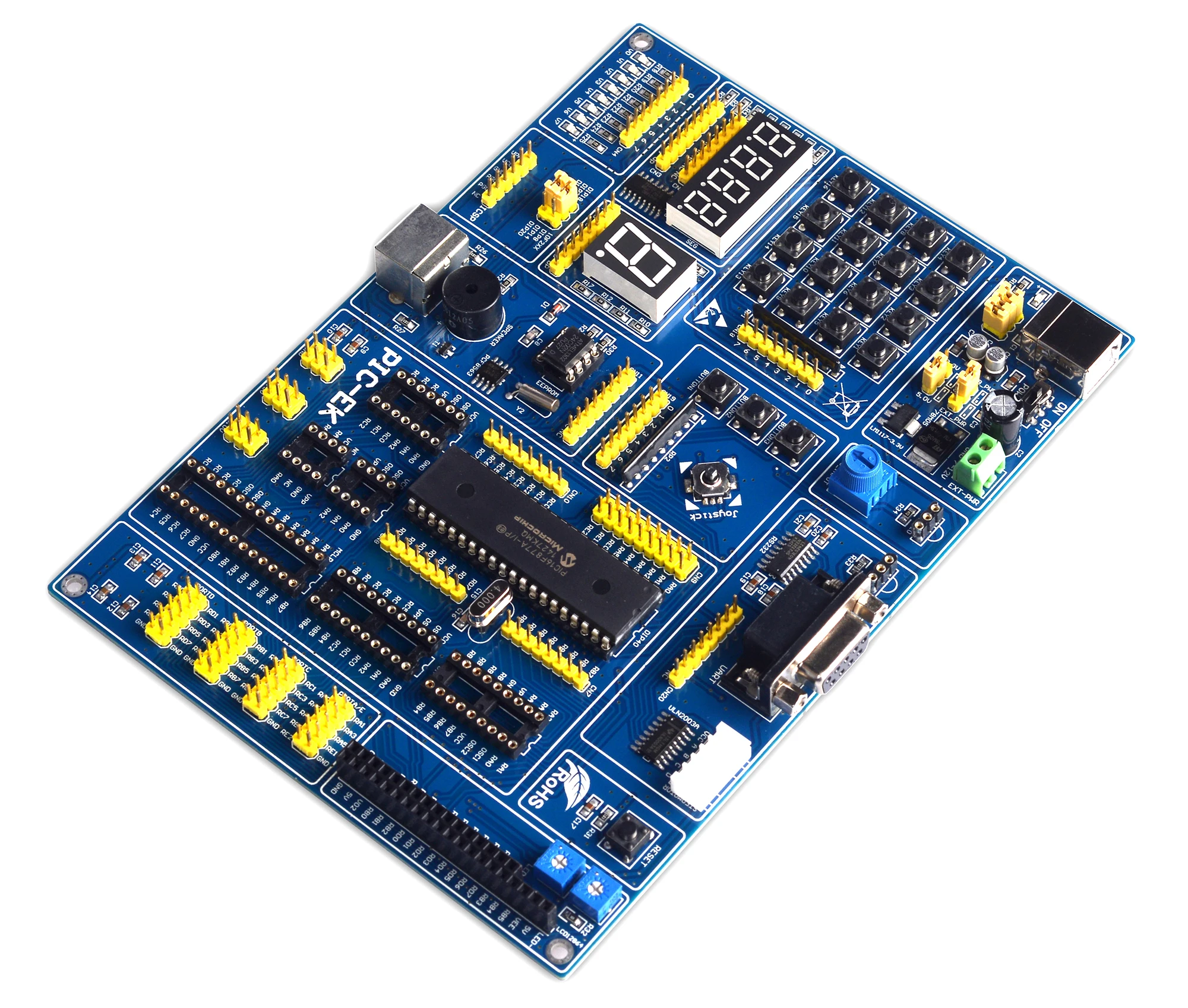 

PIC Microcontroller Learning Development Board PIC-EK with PIC18F4520 Microcontroller