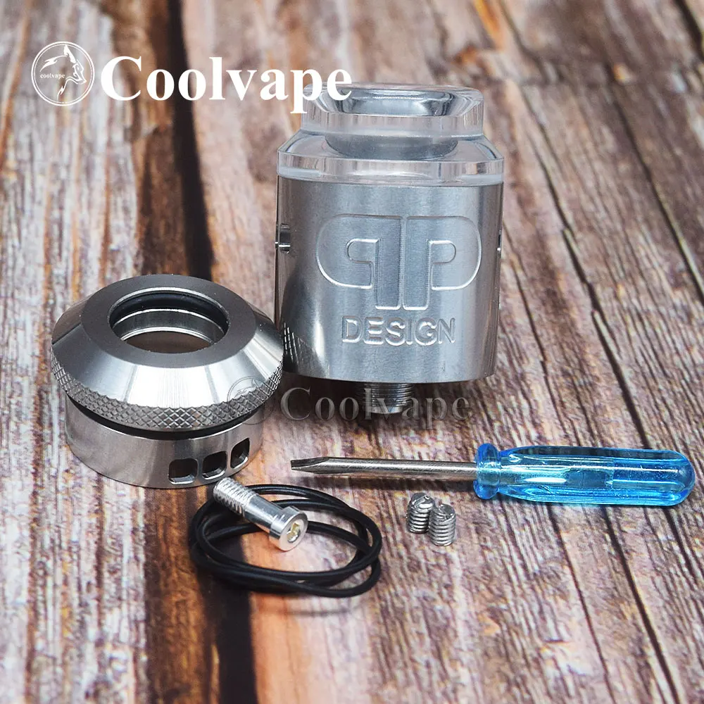 Coolvape QP KALI V2 RDA Atomizer 1:1 25Mm Diamter PC PEI Chất Liệu Ecig Phù Hợp Với 510 Mod Vape Xe Tăng vs Tã Dán Goon Rda Tận Rda