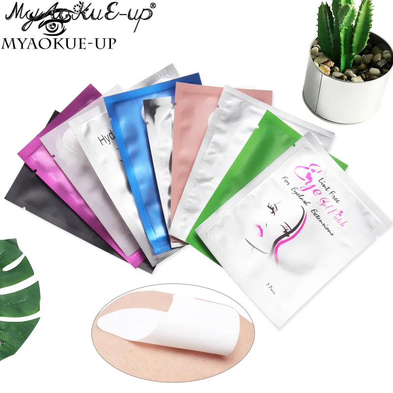 50 Pairs Eyelash Extension Patch Hydrogel Eye Pad Gel Paper Sticker Under Eye Pads Lash Patches Makeup Tool Beauty Supplies