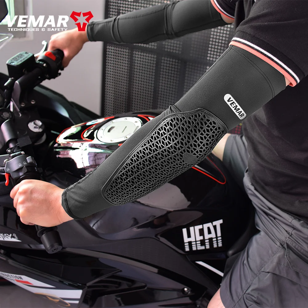 VEMAR Breathable Anti-fall Motorcycle Knee Elbow Pads High Elasticity Motocross Knee Guard DH MTB Cycling Moto Sleeves Kneepads