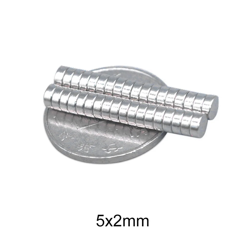 50~1500pcs 5x2 Disc Rare Earth Magnets 5x2mm Small Round Magnets 5mmx2mm Permanent Neodymium Magnets Super strong magnet 5*2