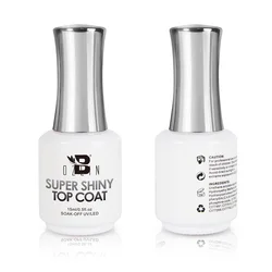 BOZLIN 1 Bottle 15ML Base Top Coat Super Bright Top Coat  Soak Off LED Or UV Gel Nail Polish Nails Art Tools Gel Lacquer