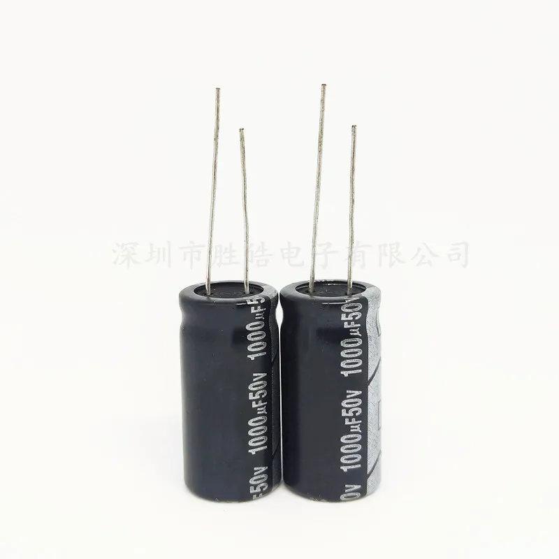 10PCS/lot 50V1000UF 13*25mm 1000UF 50V 13*25 New Straight Plug-in Aluminum Electrolytic Capacitors Size：13x25（MM）