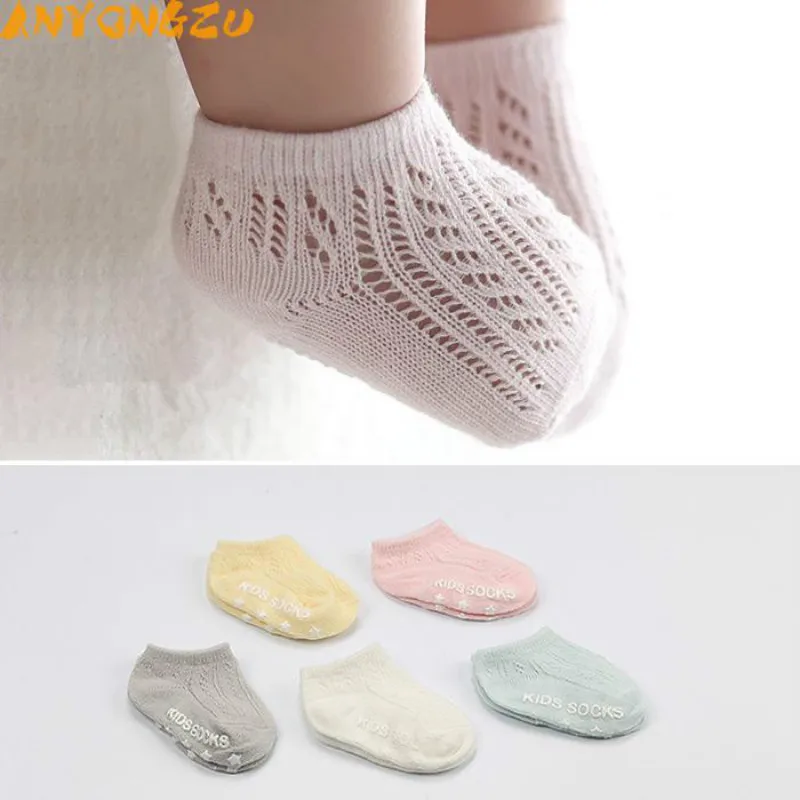 

Cotton Breathable Summer Mesh Thin Mesh Children Baby Low Floor Boat Sock Suitable For 0-2 Year Old Girl Boy Socks 12pairs/lot