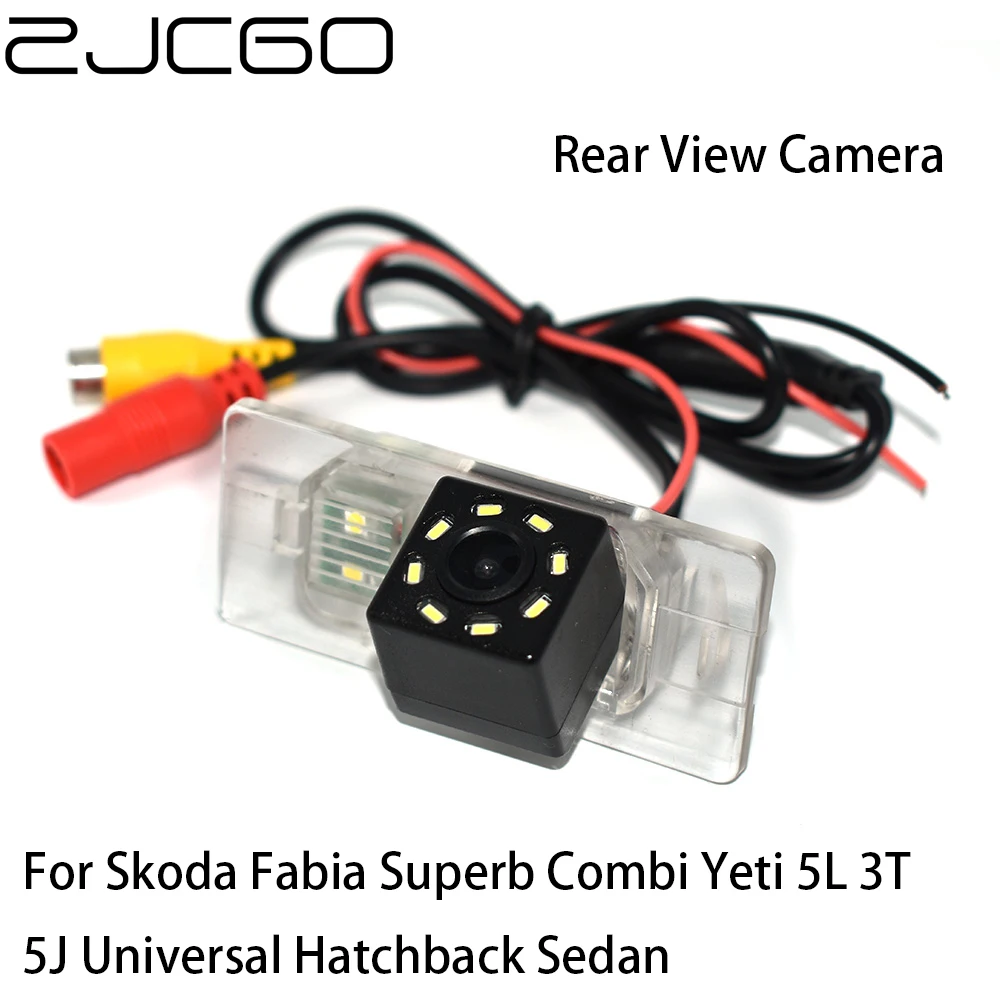 

ZJCGO CCD HD Car Rear View Reverse Back Up Parking Camera for Skoda Fabia Superb Combi Yeti 5L 3T 5J Universal Hatchback Sedan