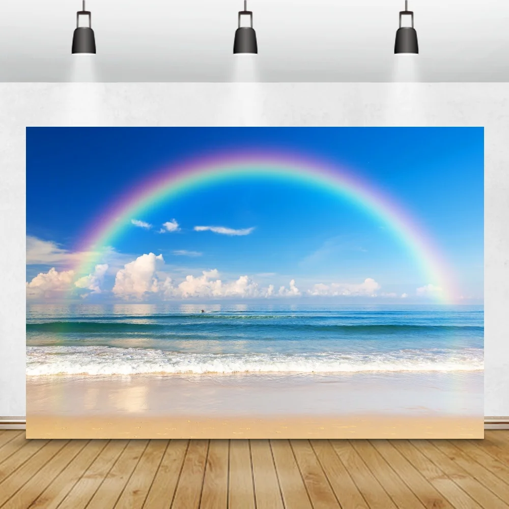 الصيف الاستوائية شاطئ البحر الرمال السماء الزرقاء غائم المناظر الطبيعية صور خلفيات خلفيات للتصوير الفوتوغرافي الأسرة صور استوديو الدعامة